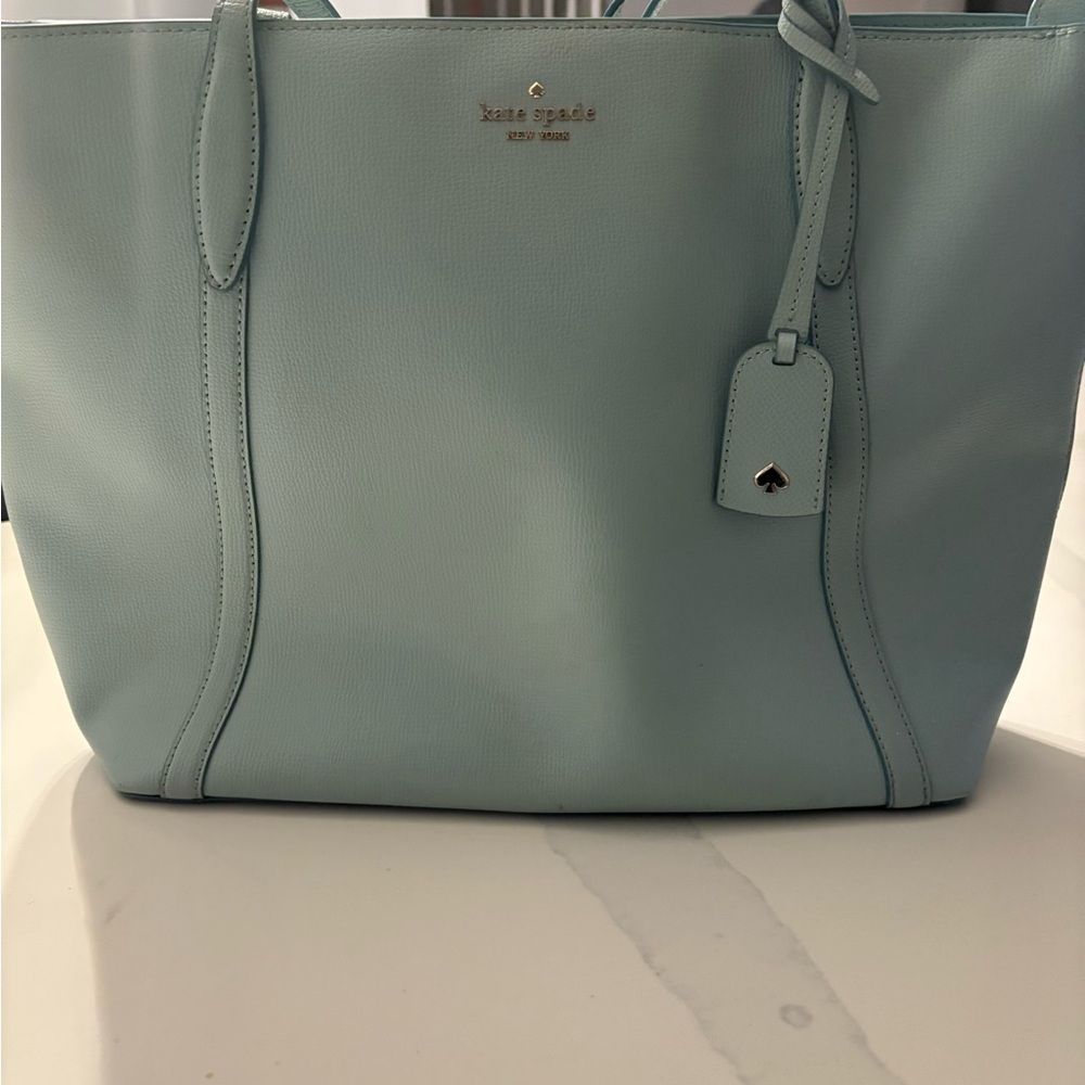 Kate Spade Blue Laptop Bag with Structured Design and Spacious Interior